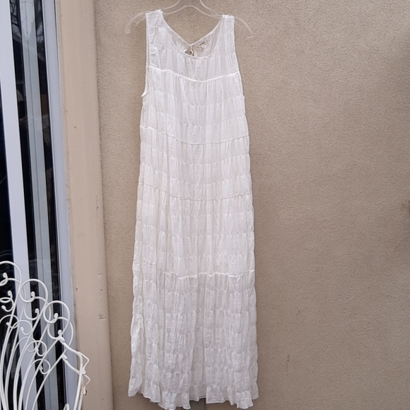 Corelle Dresses & Skirts - Max Studio long white cotton sleeveless dress new